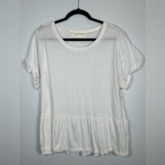 French Laundry White Flutter Sleeve Ruffled Blouse. Size 2X - Picture 1 of 8
